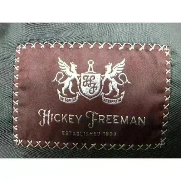 Hickey Freeman Blazer Suit Coat Loro Piana Tasmanian Super 150's 40R Dark Gray - Picture 4 of 13